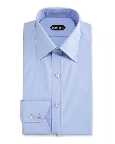 Tom Ford Light-blue Slim-fit Cotton-poplin Shirt