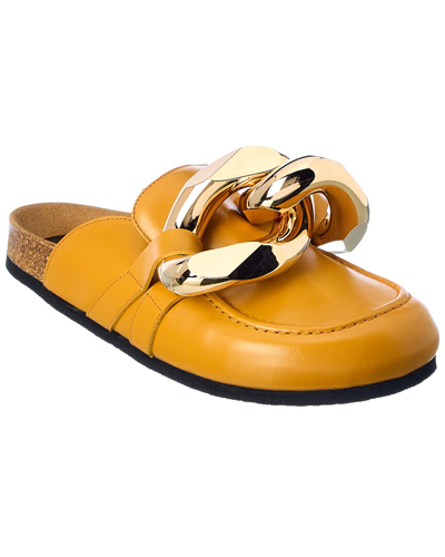 Jw Anderson Gourmet Chain Loafer Mules In Yellow
