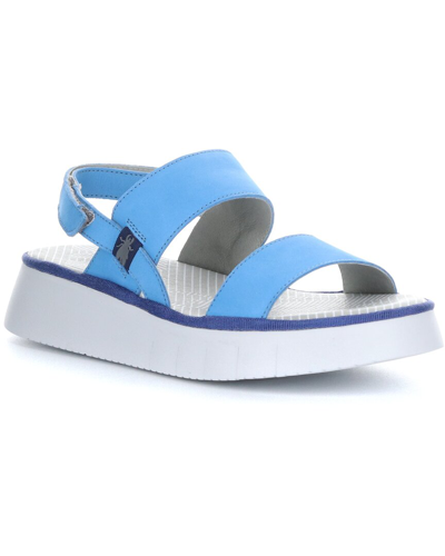 Fly London Cura Leather Sandal In Blue