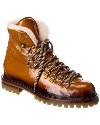 Antonio Maurizi Urban Patent Hiking Boot In Brown