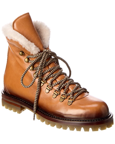 Antonio Maurizi Urban Leather Hiking Boot In Brown