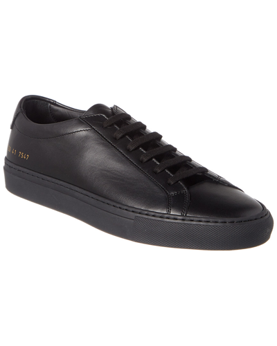 Common Projects Leather Sneakers In Black
