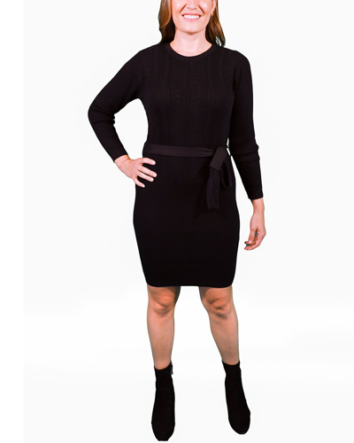 Area Stars Belted Sweaterdress In Black