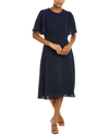 Julia Jordan Flutter Sleeve Midi Dress In Blue