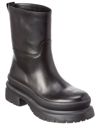 Valentino Roman Stud Leather Ankle Boots In Black