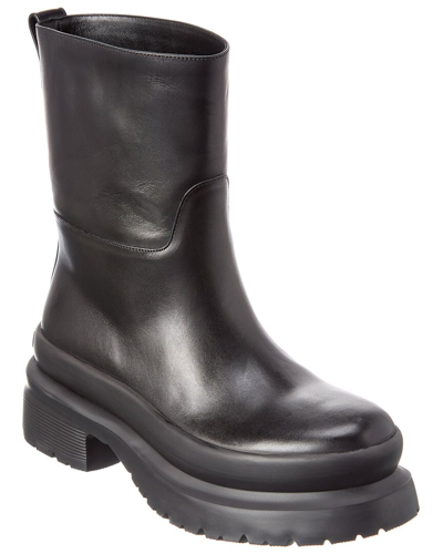 Valentino Garavani Roman Stud Leather Ankle Boots In Black