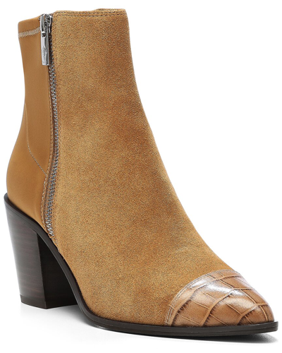 Donald Pliner Waldon Leather Bootie In Brown