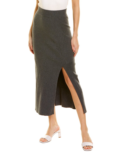 Splendid Rumi Rib Midi Skirt In Grey