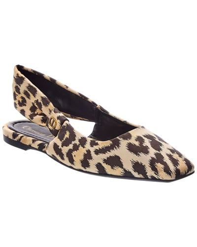 Dior Woman Ballet Flats Beige Size 8 Textile Fibers In Brown