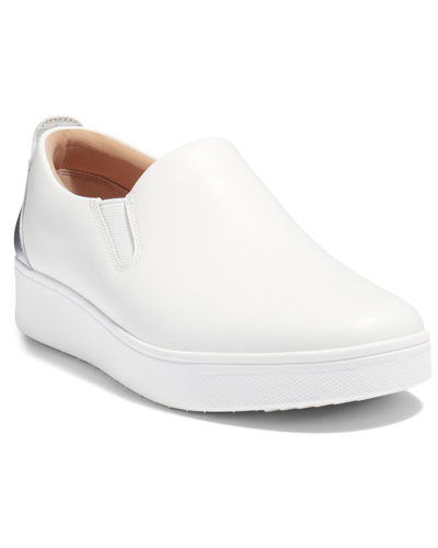 Fitflop Rally Leather Slip-on Skate Trainer In Nocolor