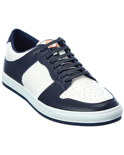 French Connection Kurt Leather Sneaker In Blue