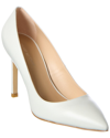 Stuart Weitzman Leigh 95 Leather Pump In White