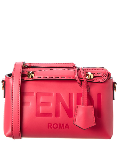 Fendi By The Way Mini Leather Shoulder Bag In Red