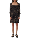 Maje Floral Long Sleeve Smocked Dress