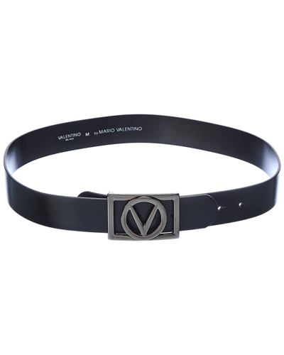 Valentino By Mario Valentino Dolly Soave Leather Belt In Black