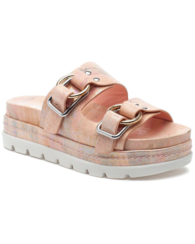 J/slides Baha Leather Sandal In Pink