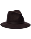 Bruno Magli Leather-trim Wool Felt Fedora In Brown