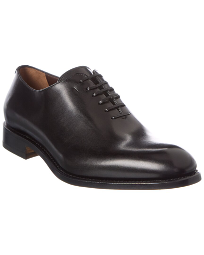 Ferragamo Angiolo Leather Oxford In Grey
