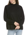 Eileen Fisher Textured Crewneck Organic Linen & Cotton Sweater In Black