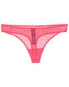 Dkny Lace Trim Thong In Pink