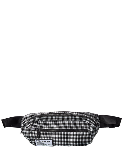 Ted Baker Yaza Gingham Pleated Belt Bag In Black