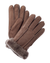 UGG UGG CLASSIC PERFORATED TWO POINT SUEDE GLOVES