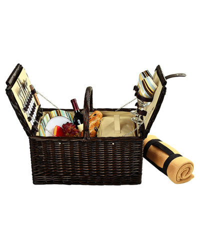 Picnic At Ascot Surrey Picnic Basket For 2 W/ Blanket