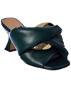 Jw Anderson Chain Twist Heeled Mules In Green
