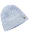 Bruno Magli Cashmere Ribbed Knit Beanie In Blue