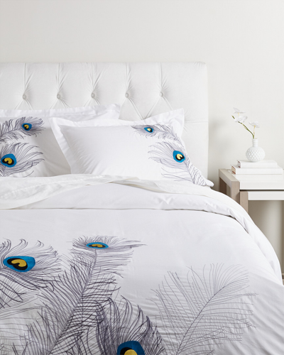 Superior Embroidered Peacock 3pc Duvet Cover Set