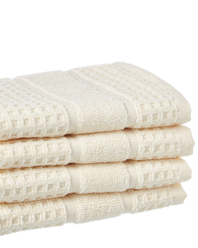 Apollo Towels Set Of 4 Turkish Waffle Terry Washcloths In Nocolor