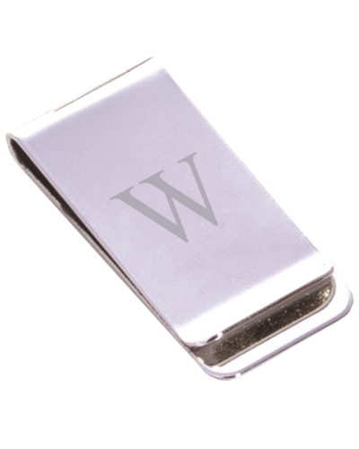Bey-berk Monogrammed Silver Plated Money Clip