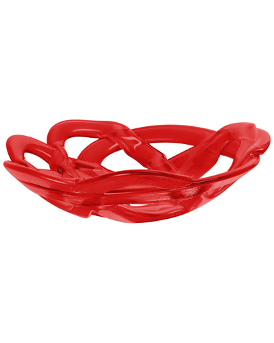 Kosta Boda Large Red Basket Bowl