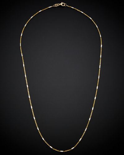 Italian Gold 14k  Bar & Link Necklace In Nocolor