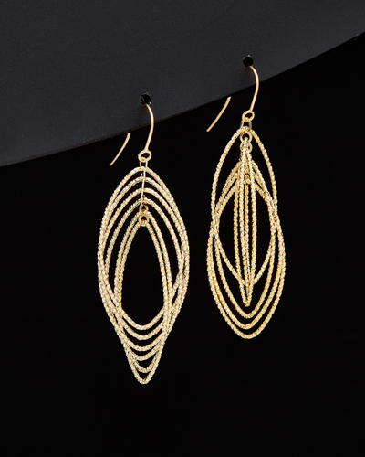 Italian Gold 14k  Marquise Link Drop Earrings In Nocolor