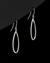 Italian Gold 14k  Oval Drop Earring In Nocolor