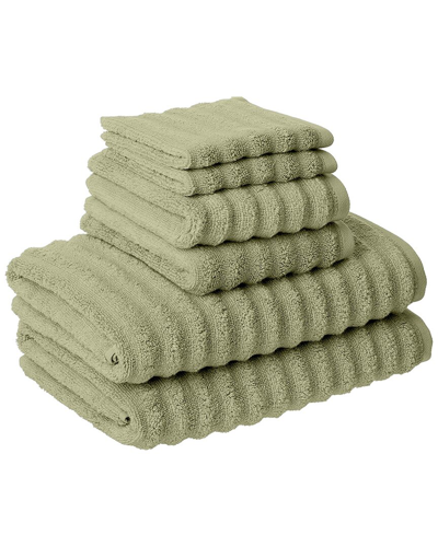 Modern Threads Luxury Spa 6pc Towel Set In Green
