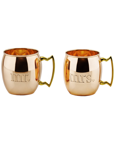Old Dutch Set Of 2 Solid Copper 16oz Moscow Mule Mugs In Nocolor