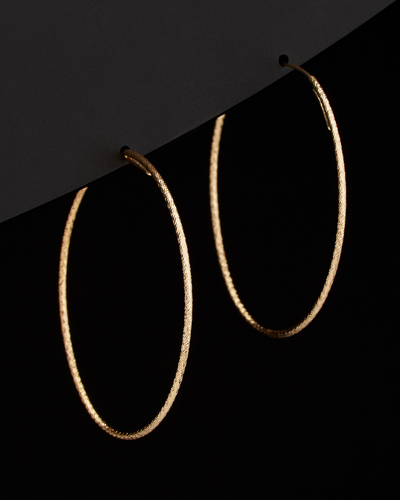 Italian Gold 14k  Round Tube Hoops In Nocolor