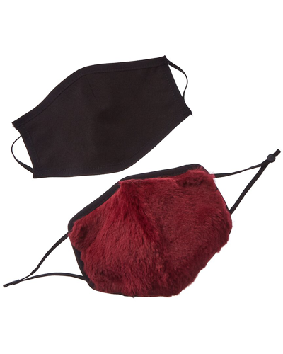 Adrienne Landau 2pc Face Warmer & Cloth Face Mask Set In Red
