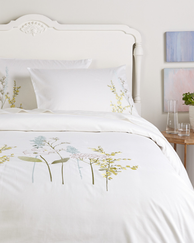 Melange Home Spring Blossom Embroidered Duvet Set