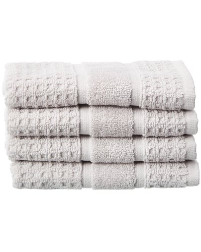 APOLLO TOWELS APOLLO TOWELS TURKISH WAFFLE TERRY SET OF 4 WASHCLOTHS