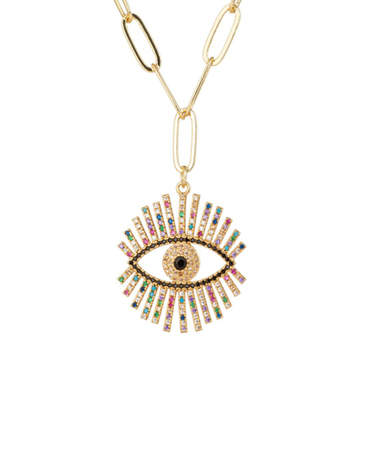 Eye Candy La Eye Candy Los Angeles The Luxe Collection Cz Bright Eye Necklace In Multi