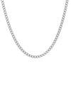 ADORNIA ADORNIA RHODIUM PLATED CUBAN CHAIN NECKLACE