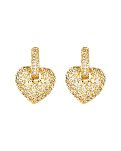 Eye Candy La Eye Candy Los Angeles The Luxe Collection Cz Golden Hearts Earrings In Nocolor