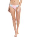 Pq Swim Basic Ruched Bikini Bottom In Blue
