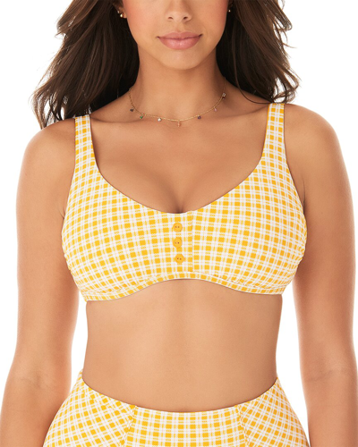 Skinny Dippers Mac & Cheese Good Vibes Bikini Top In Nocolor