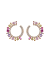 Eye Candy La Luxe Collection 18k Plated Cz Loop Earrings