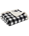 Eddie Bauer Cabin Plaid Flannel Sherpa Throw