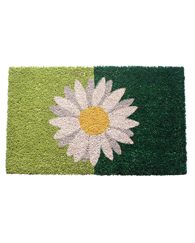 Entryways One Daisy On Green Hand-made Doormat In Nocolor